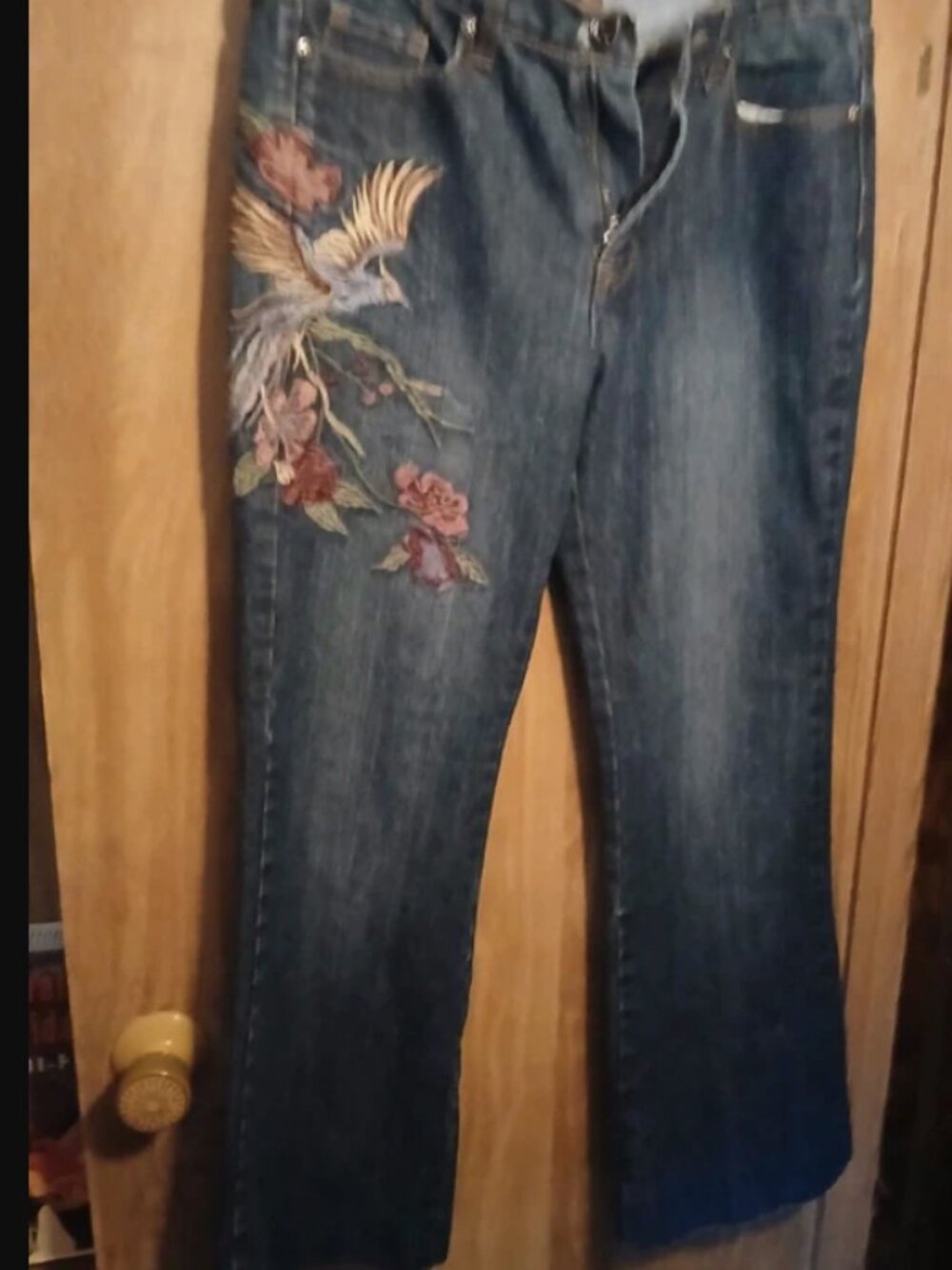 Bogari jeans size 6x31/32 bird on leg